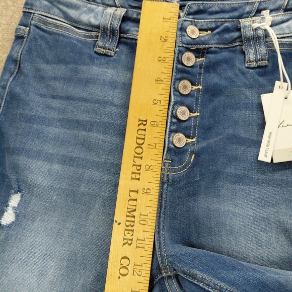 KanCan Jeans Women 29 Flare Button Fly High Rise Medium Wash Stretch Denim 29x34 - Picture 8 of 16